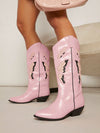 Stylish Western Boots with Embroidery Detail - A Fashionable Footwear Choice