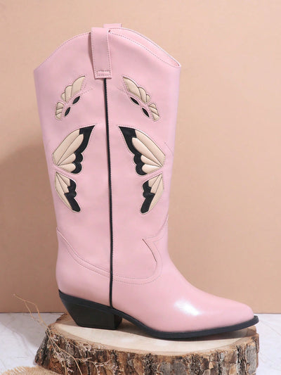 Stylish Western Boots with Embroidery Detail - A Fashionable Footwear Choice