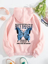 Never Give Up Butterfly Thermal Hoodie: Cozy Comfort Meets Inspiring Style