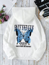 Never Give Up Butterfly Thermal Hoodie: Cozy Comfort Meets Inspiring Style