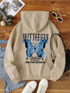 Never Give Up Butterfly Thermal Hoodie: Cozy Comfort Meets Inspiring Style