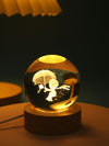 Engraved Crystal Ball Night Lamp: The Prince Prince Umbrella Design