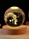 Engraved Crystal Ball Night Lamp: The Prince Prince Umbrella Design