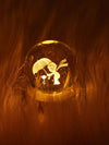 Engraved Crystal Ball Night Lamp: The Prince Prince Umbrella Design