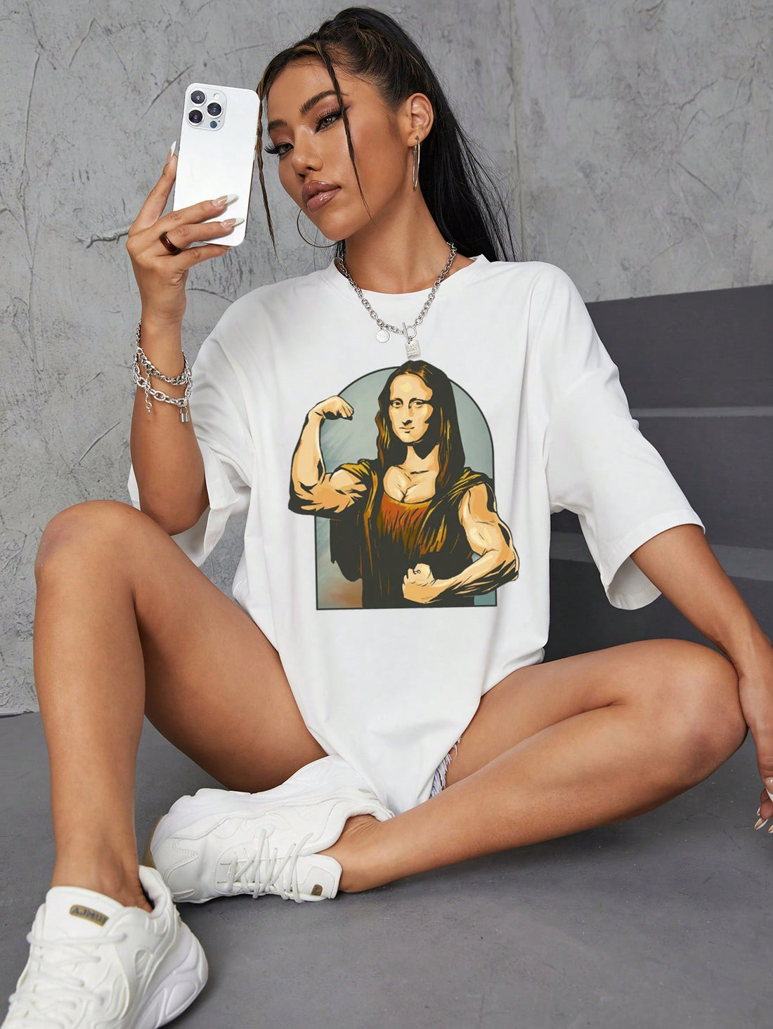 Elevate your street style with our Graphic Drop Shoulder Oversized Tee! The perfect combination of comfort and fashion, this tee features unique graphics and a relaxed fit for that effortless look. Make a statement wherever you go and upgrade your wardrobe with this must-have piece!