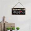 Welcome Home Blessing: Wooden Signboard with Heartfelt Prayer and Rustic Charm