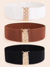 3-Piece Metal Buckle Wide Waist Belt Set: The Perfect Cinch for Dresses