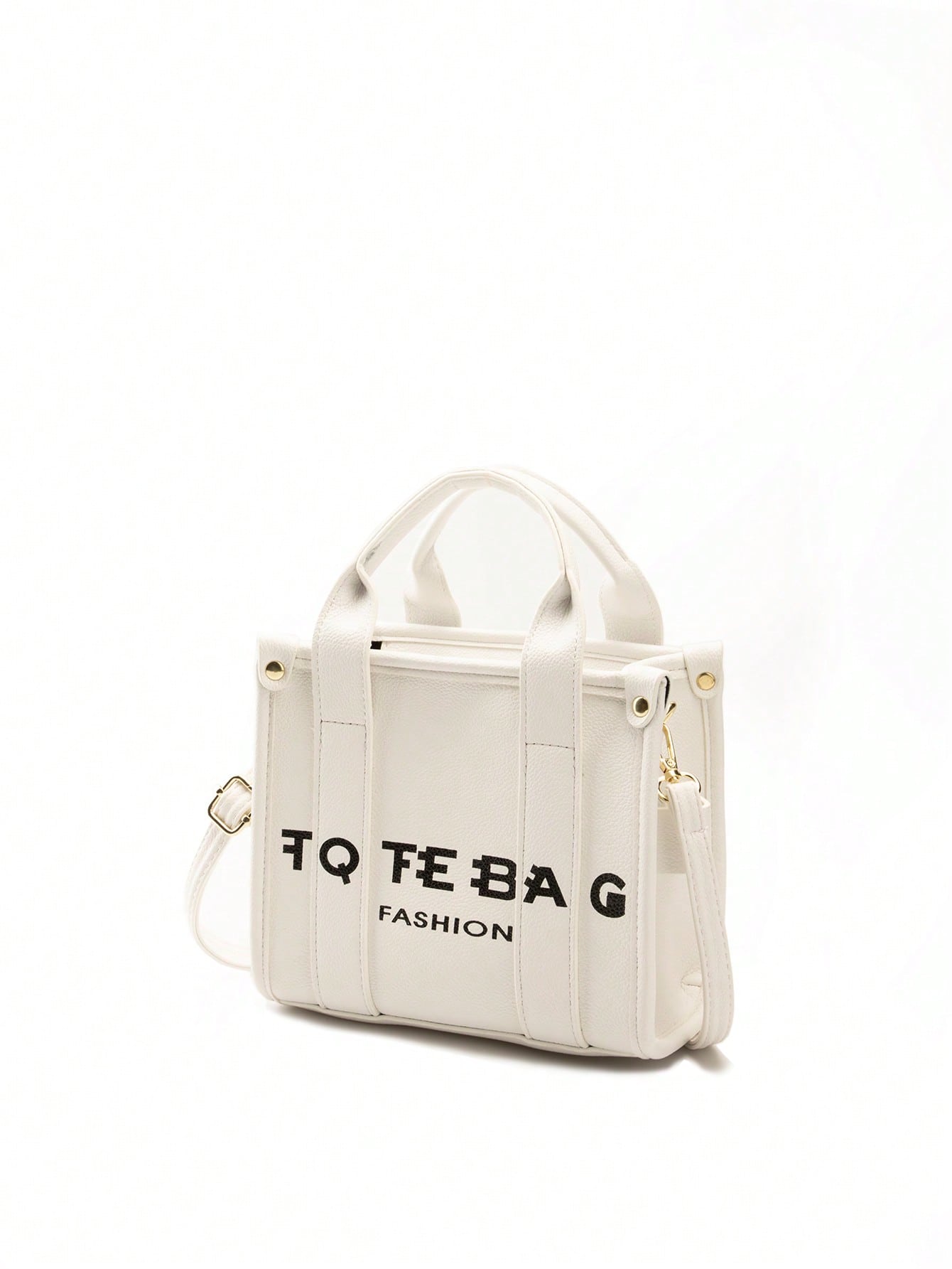 Introducing the Chic Mini Handbag, a stylish and versatile accessory with a solid color design and elegant letter embossed detail. Enhance your outfit with this sophisticated and practical handbag. Perfect for any occasion, this bag is a must-have for fashion-conscious individuals.