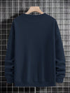 Festive Cheer: Men's Christmas Letter Printed Drop Shoulder Sweatshirt