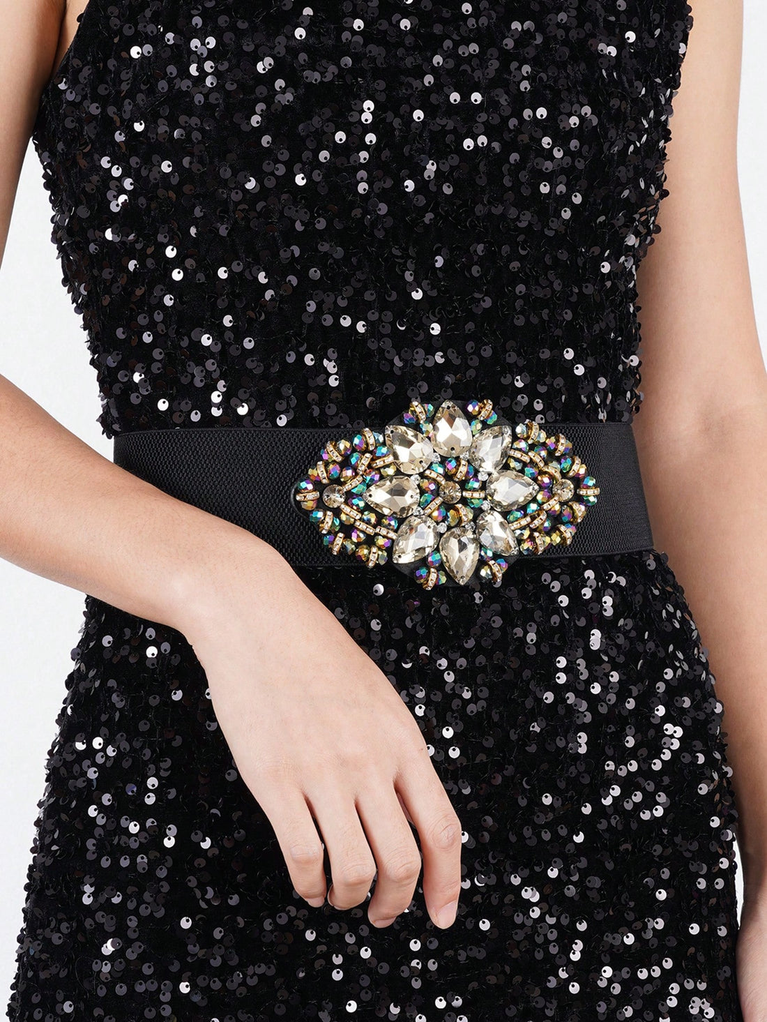 Elevate your Halloween party look with our Chic Rhinestone-Embellished Belt for Coats and Dresses. With its eye-catching rhinestone design, this belt will add a touch of glamour to any outfit. Perfect for both coats and dresses, it's the perfect accessory for your spooky celebrations.