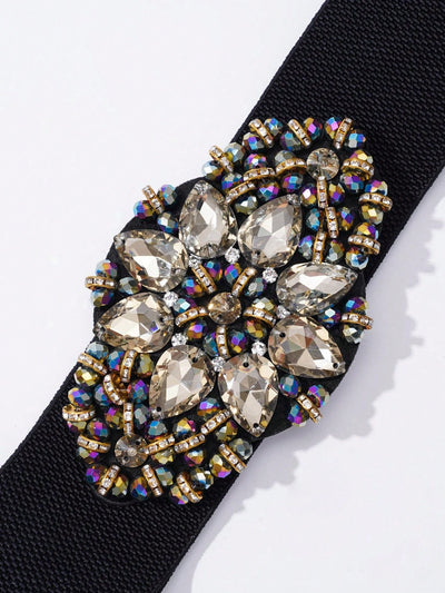 Chic Rhinestone-Embellished Belt for Coats and Dresses - Perfect for Halloween Parties