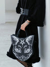 Spooky-Chic Double Handle Trick-or-Treat Shoulder Bag: Perfect for Gothic Ghosts and Teen Girls