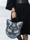 Spooky-Chic Double Handle Trick-or-Treat Shoulder Bag: Perfect for Gothic Ghosts and Teen Girls