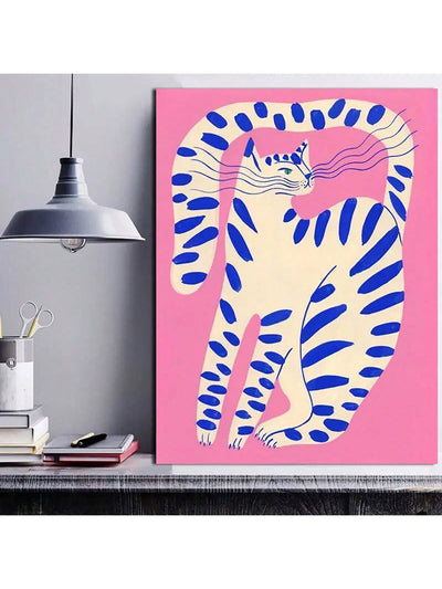 Enhance any room with this Dotted Cat Art Print, crafted in a modern and minimalist style. With its unique design, this wall decor adds a touch of personality to any space. Perfect for cat lovers and those looking to add a pop of creativity to their home.