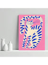Dotted Cat Art Print: Modern Minimalist Wall Decor for Any Room