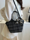 Chic Bow-Decor Mini Handbag: Versatile Crossbody Tote with Scarf