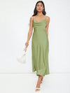 Elevate Your Workwear with the Cowl Neck Solid Slip Dress