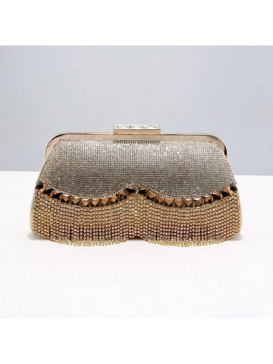 These Dazzling Diamonds banquet handbags are the perfect addition to any formal event. With elegant tassels and intricate beaded detailing, these handbags exude luxury and sophistication. Crafted with high-quality materials, they are both stylish and durable. Elevate your style and make a statement with these stunning handbags.