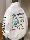 Stay comfortable and stylish with our Cartoon Letter Printed Hoodie. Made with soft and durable materials, it features a fun and vibrant design that will add a playful touch to any outfit. Perfect for those who want to express their unique style while staying cozy.