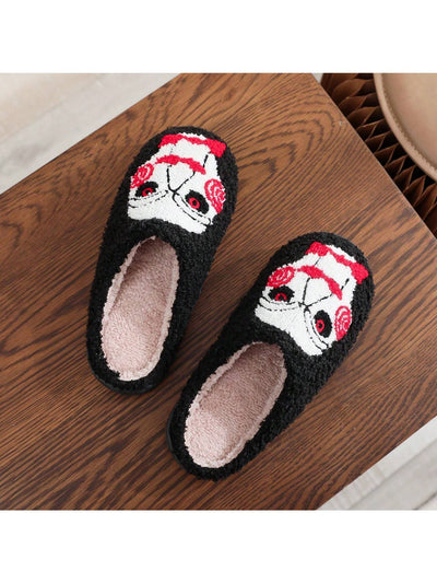 Joker Face Plush Slippers: Spooky Comfort for Halloween at Home