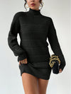 Cozy Chic: Women's Autumn & Winter Stand Collar Pullover Sweater Dress