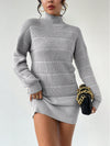 Luxurious Comfort: 3D Knit Woolen Sweater Dress