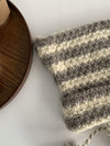 Fuzzy Striped Rabbit Ear Winter Hat - Cozy Autumn Beanie for Women and Men