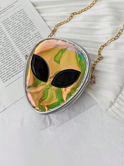 Color-Changing Holographic Alien Novelty Bag: The Perfect Funny Gag Gift for Music Festivals