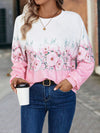 Pink Floral Print Drop Shoulder Sweatshirt: A Cozy Chic Addition to Your Wardrobe