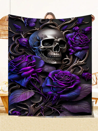 This Cozy Skull Printed Fleece Blanket is the perfect addition to your home decor. Made with soft and lightweight fleece, it is suitable for all seasons and occasions. The unique skull print adds a touch of style to any room. Stay warm and cozy while adding a touch of personality to your home.