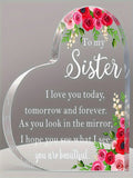Celebrate your sister's birthday with the Love and Blessings transparent acrylic signboard. Featuring a beautiful and modern design, this signboard is a <a href=