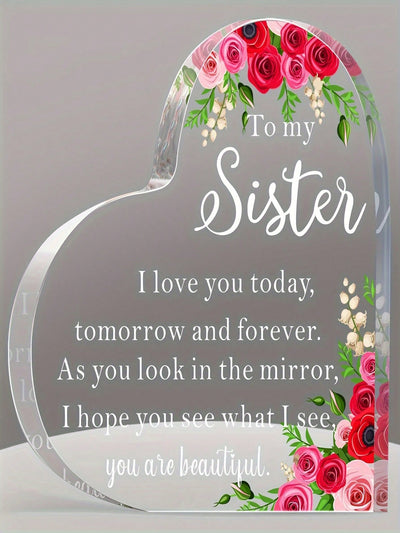 Celebrate your sister's birthday with the Love and Blessings transparent acrylic signboard. Featuring a beautiful and modern design, this signboard is a <a href="https://canaryhouze.com/collections/acrylic-plaque" target="_blank" rel="noopener">perfect gift</a> to show your love and appreciation for your sister. Made with high-quality materials, it's a durable and unique addition to any room.