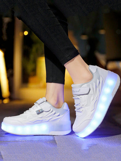 Roller Skates Ice Skates Outdoor Wheel Shoes: Stylish and Versatile USB Rechargeable Shoes