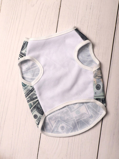 Money Design Print Vest: Cool and Funny Pet Clothes for Cats and Dogs