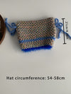 Colorful Vintage Handmade Horned Beanie: Trendy Mixed Color Bowknot Design