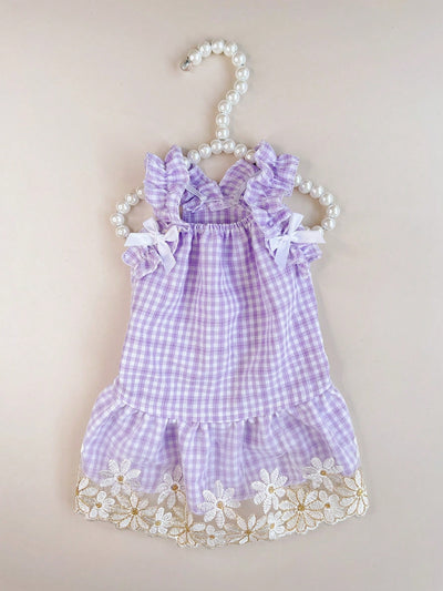 Pretty in Pink Plaid: Princess Style Pet Vest Dress