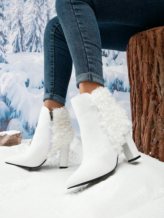 Step up your style game this fall/winter with our Warm and Stylish Faux Leather Furry High Heeled <a href="https://canaryhouze.com/collections/women-boots?sort_by=created-descending" target="_blank" rel="noopener">Boots</a>. Made from durable faux leather, these boots are both fashionable and practical. The furry lining provides warmth and the high heel adds a touch of sophistication. Stay cozy and chic all season long.