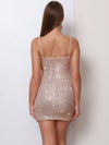 Sparkling Nights Sequin Mini Dress with Adjustable Straps