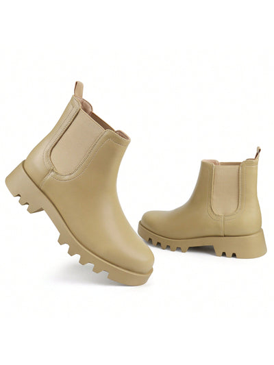 Stylish Slip-On Chelsea Combat Booties for the Spring Season
