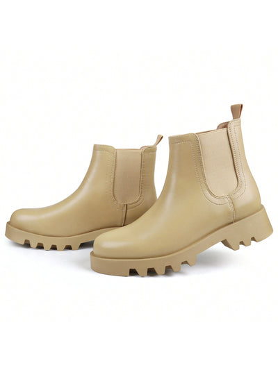Stylish Slip-On Chelsea Combat Booties for the Spring Season