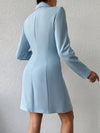 Chic Lapel Neck Knot Side Wrap Blazer Dress - Effortless Elegance for Any Occasion