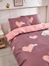 Cozy Up with our Coffee-Themed Heart Printed Bedding Set