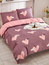 Cozy Up with our Coffee-Themed Heart Printed Bedding Set