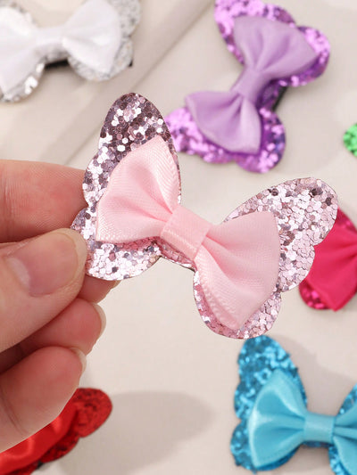 Whimsical Glitter Butterfly Bowknot Pet Hair Clips - Add a Touch of Magic to Your Pet's Style!