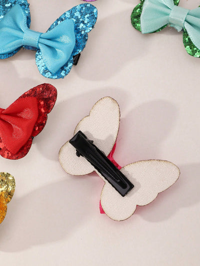 Whimsical Glitter Butterfly Bowknot Pet Hair Clips - Add a Touch of Magic to Your Pet's Style!