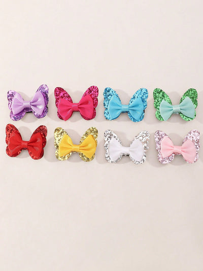 Whimsical Glitter Butterfly Bowknot Pet Hair Clips - Add a Touch of Magic to Your Pet's Style!