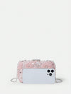 Elegance Redefined: Belle Luxury Flower Pattern Glitter Clutch Bag