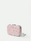 Elegance Redefined: Belle Luxury Flower Pattern Glitter Clutch Bag