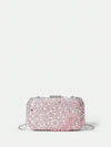 Elegance Redefined: Belle Luxury Flower Pattern Glitter Clutch Bag