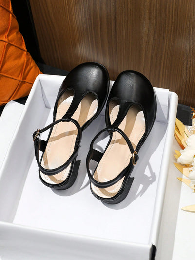 Step into Summer: High Heel Chunky Leather Shoes with Anti-Slip Platform